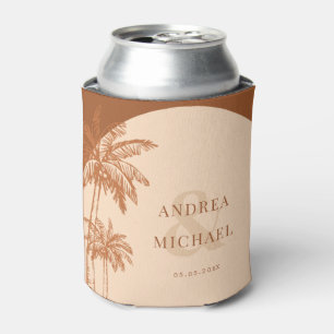 Porta-lata Terracotta Palm Tree Ampersand Beach Wedor Favor