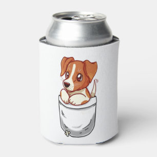 Porta-lata Terrier Jack Russell Fofo de Bolso