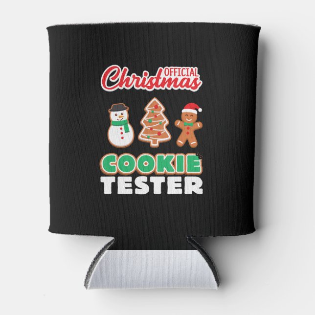 Porta-lata Testador oficial de bolachas de natal | presente b (Frente)