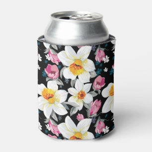 Porta-lata Teste padrão da elegância com flores do narciso