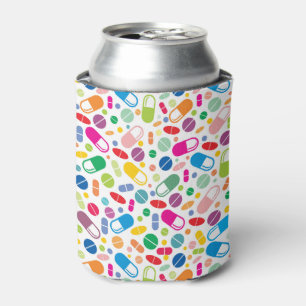 Porta-lata Teste padrão de néon colorido da droga