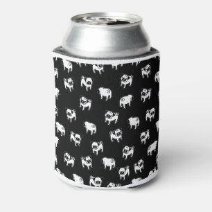 Porta-lata Teste padrão do cão do Pug