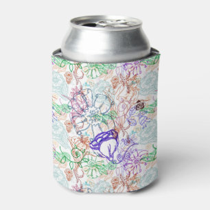 Porta-lata Teste padrão floral 10