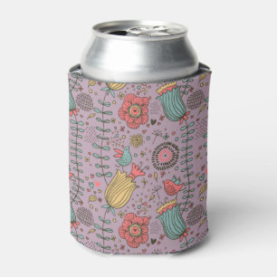 Porta-lata Teste padrão floral à moda com flores