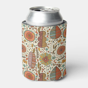 Porta-lata Teste padrão floral do verão feito das folhas