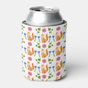 Porta-lata Teste padrão floral Foxy Pastel bonito