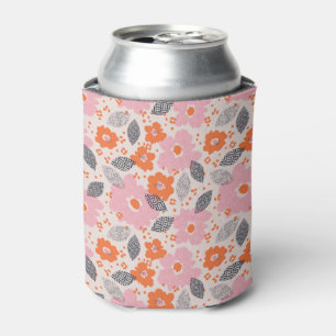 Porta-lata Teste padrão floral retro bonito
