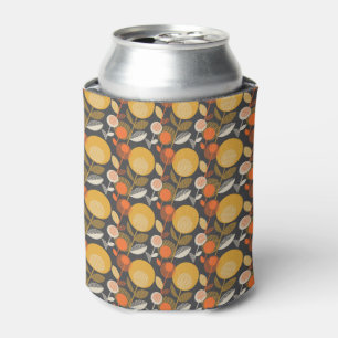 Porta-lata Teste padrão floral retro clássico