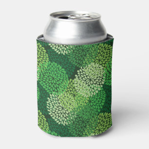Porta-lata Teste padrão floral verde