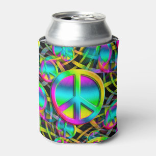 Porta-lata Teste padrão sem emenda da PAZ colorida + suas