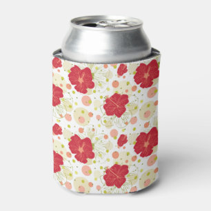 Porta-lata Teste padrão tirado mão do hibiscus