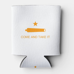 Porta-lata Texas Come and Take It Flag - Orange