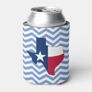 Porta-lata Texas Flag Map Lonestar State Chevron Texan