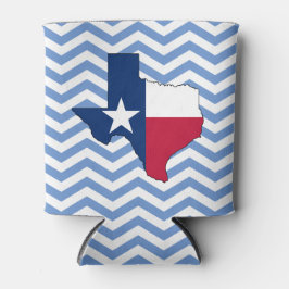 Porta-lata Texas Flag Map Lonestar State Chevron Texan