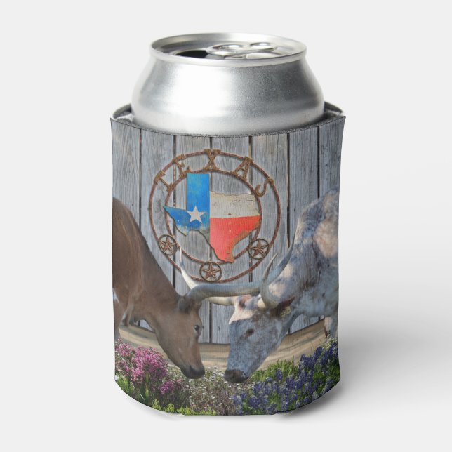 Porta-lata Texas Longhorns in Love Can Cooler (Can Front)
