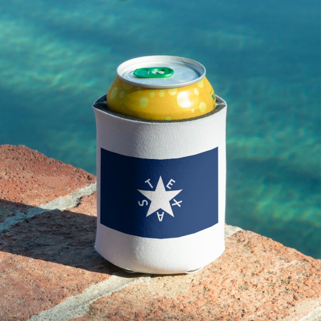 Porta-lata Texas Republic Flag Can Cooler (Piscina in situ)