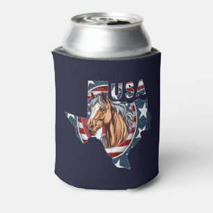 Porta-lata Texas State Outline USA Horse