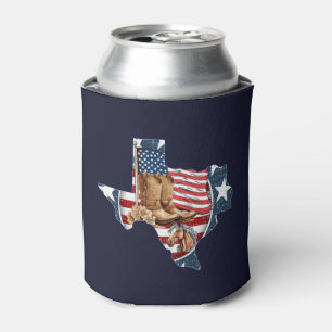 Porta-lata Texas State Outline USA Horse
