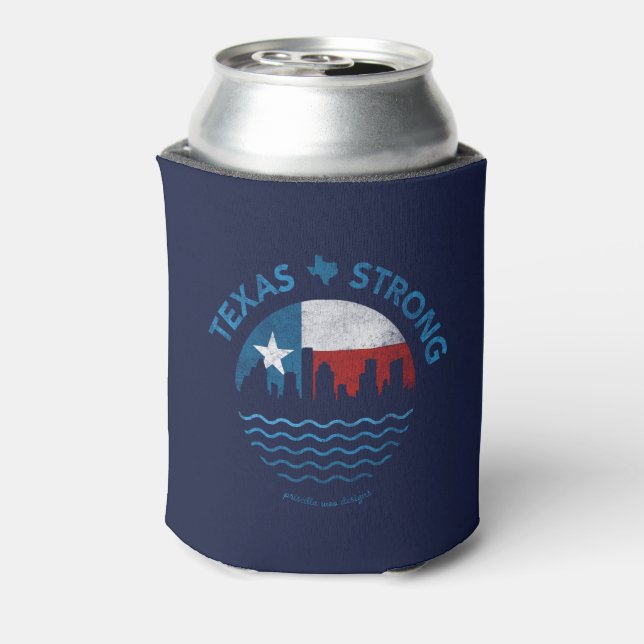 Porta-lata Texas Strong Hurricane Harvey Coozie (Can Back)