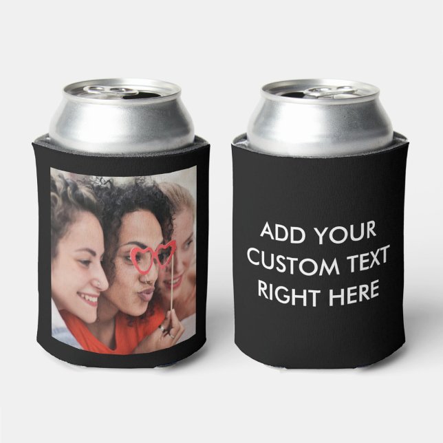 Porta-lata Texto e Foto Personalizados (Criador carregado)