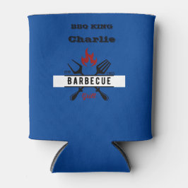 Porta-lata Texto editável do churrasco