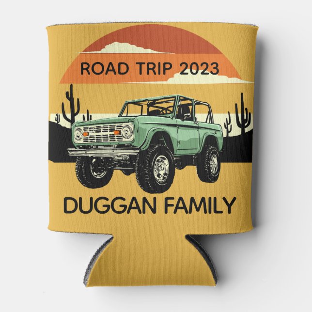 Porta-lata Texto Personalizado Personalizado de Aventura da F (Frente)