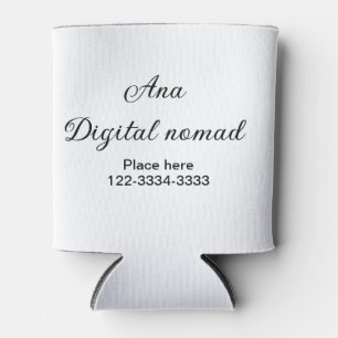 Porta-lata Texto simples mínimo adicione seu nome local cidad