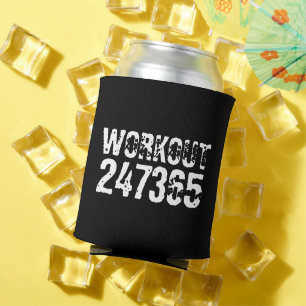 Porta-lata Texto vestido e arranhado Workout 247365 branco