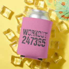 Porta-lata Texto vestido e arranhado Workout 247365 rosa