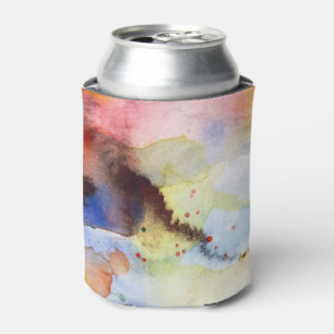 Porta-lata Textura abstrata do grunge da aguarela com pintura