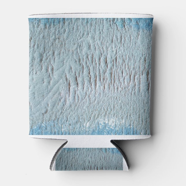 Porta-lata Textura azul da canvas de arte (Frente)