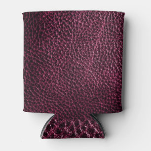 Porta-lata Textura de couro rosa, fundo de proteção.