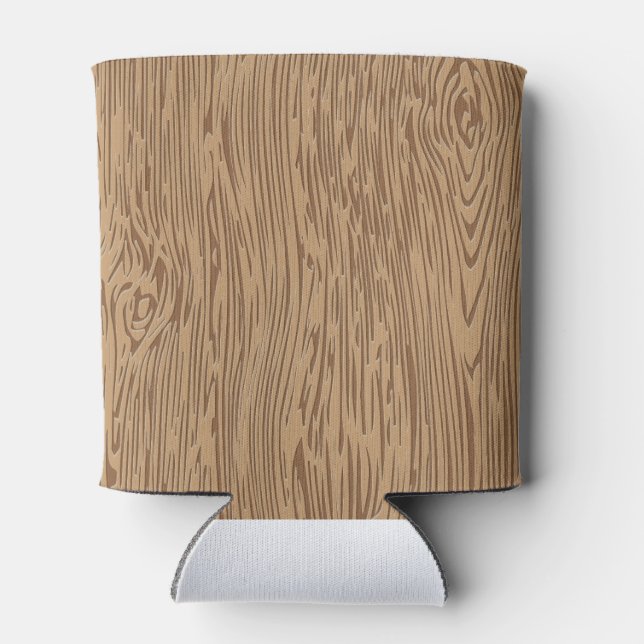 Porta-lata Textura de grãos de madeira (Traseira)