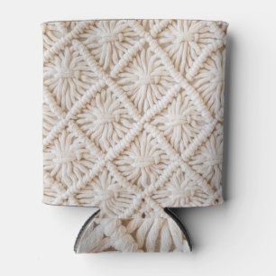 Porta-lata Textura de macrame feita à mão, conceito ecológico