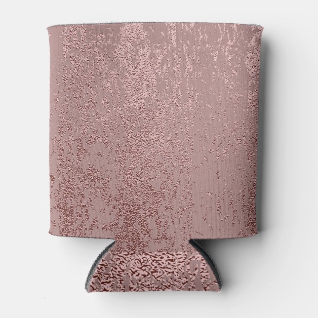 Porta-lata Textura de ouro metálico, quartzo rosa. (Frente)