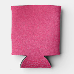 Porta-lata Textura de tecido rosa de luxo fino.