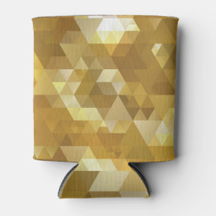 Porta-lata Textura de triângulo abstrato Dourada