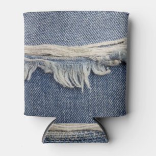 Porta-lata Textura dos jeans riscada, fundo do na moda.
