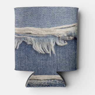 Porta-lata Textura dos jeans riscada, fundo do na moda.