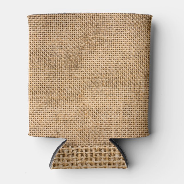 Porta-lata Textura em burlap, fundo sem costura (Frente)