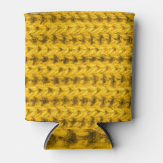 Porta-lata Textura em Wool Amarelo Vibrante