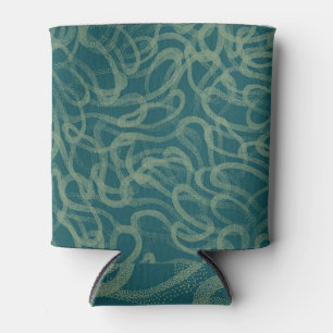 Porta-lata Textura estriada, tapete de abstrato de turquesa