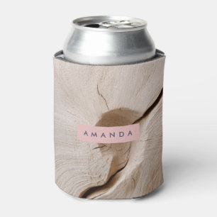Porta-lata Textura Personalizada de Grão de Madeira Natural