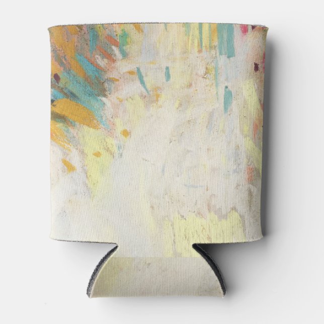 Porta-lata Textura vívida do lápis: Banner artístico (Frente)