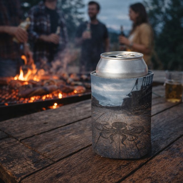 Porta-lata The Unmanned Deck — Pirate Ship Scene (Criador carregado)