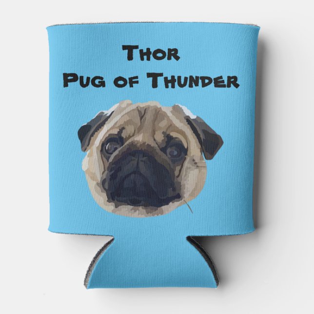 Porta-lata Thor Pug of Thunder (Frente)