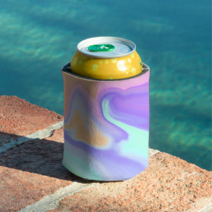 Porta-lata Tie Dye Swirl Pastel Groovy