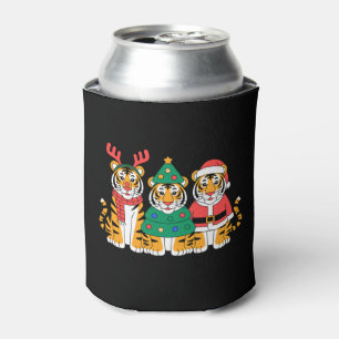 Porta-lata Tigres de Natal Papai Noel Rena Árvore Natal Feria