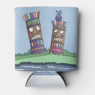 Porta-lata Tiki Bird Plum Can Cooler