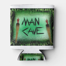 Porta-lata Tiki Torch Man Cave Green